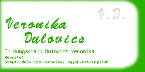 veronika dulovics business card